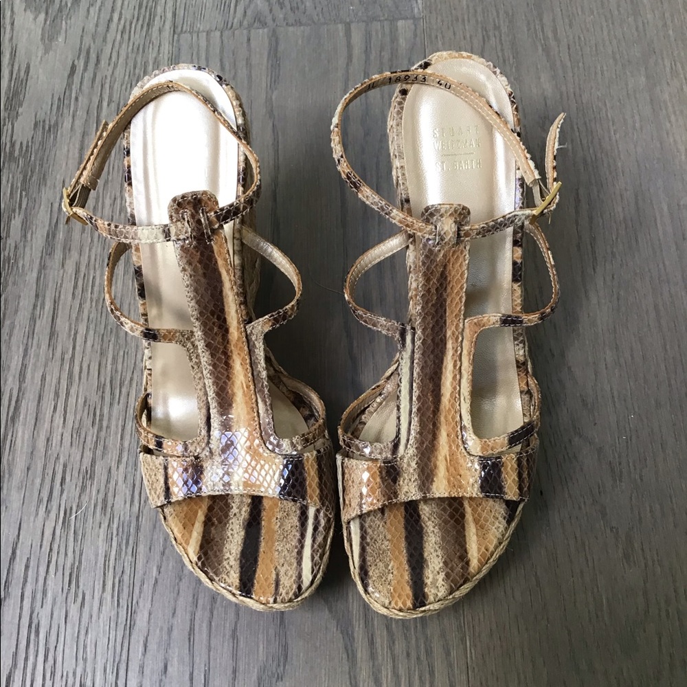 Stuart Weizmann tan, brown wedges